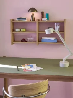 Hübsch Verve Bordlampe H 59 cm - Jern/polycarbonat - Lysegrå