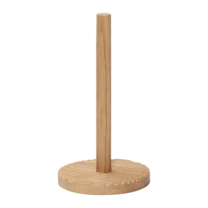 Hübsch Wave Køkkenrulleholder H 30 cm - Egetræ - Natur