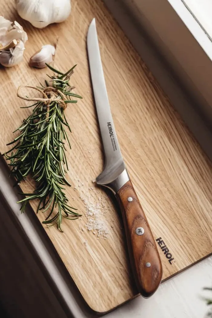 Heirol Albera Filetkniv L 20 cm - Stål/asketræ