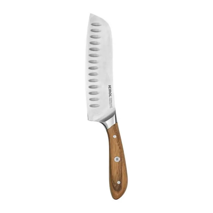 Heirol Albera Santokukniv L 18 cm - Stål/asketræ