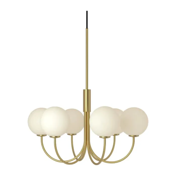 Herstal Ballon Pendel Ø 60 x H 66,5 cm - G9 - Satin Brass/opal