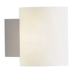 Herstal Evoke Væglampe Ø 10 x H 12 cm - Metal/glas - Hvid/opal