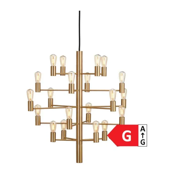 Herstal Manola Pendel Ø70 cm - E14 - Satin brass