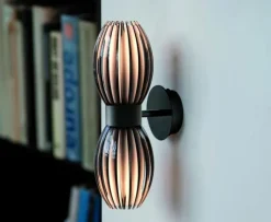 Herstal Tentacle Væglampe H 34 cm - Metal/akryl - Sort røg