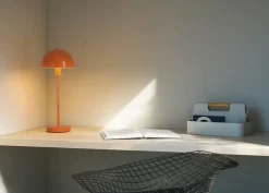 Herstal Vienda Bordlampe Ø 19,5 x H 47,5 cm - Metal - Mandarin