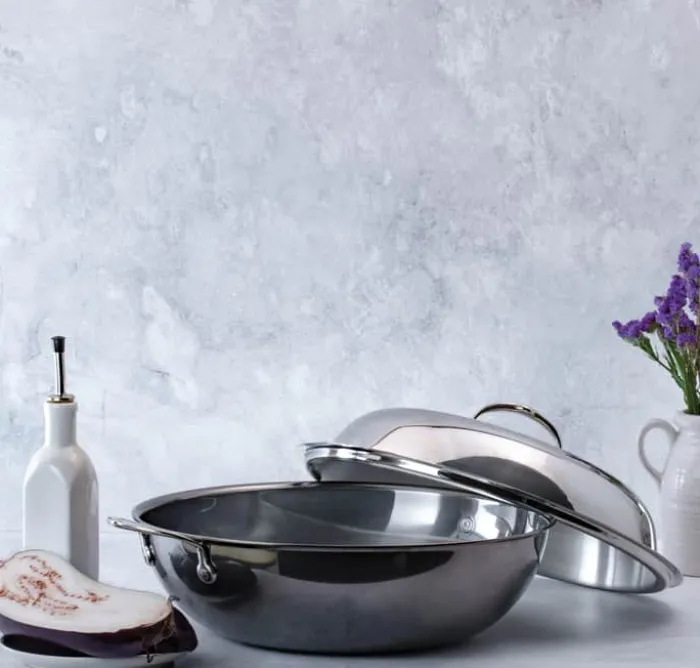 Hestan Nanobond Wok Ø 36 cm - Rustfrit stål/aluminium