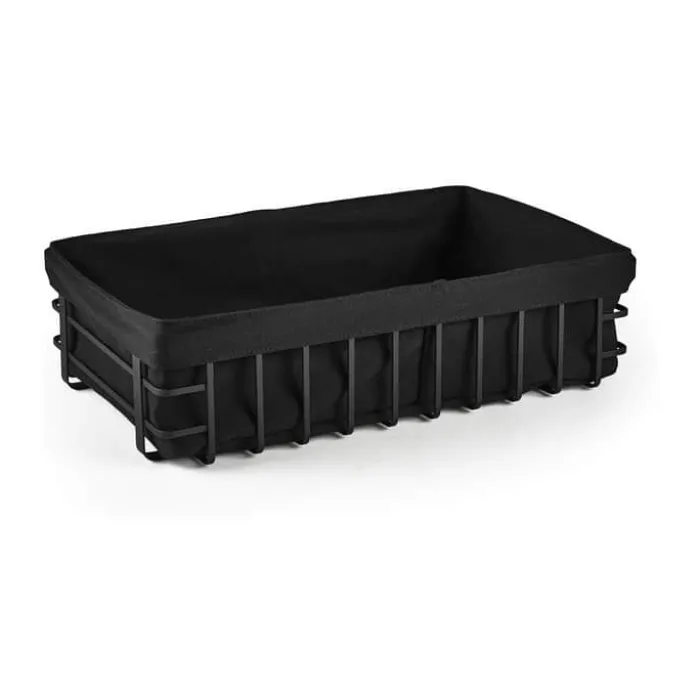 Holm Brødkurv H 11 x B 25,5 x L 41 cm - bomuld/metal - Sort