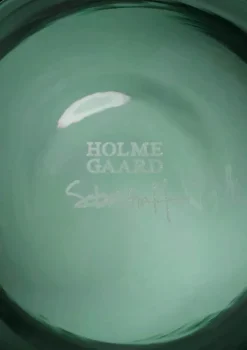 Holmegaard ARC Vase H 21 cm - Mundblæst glas - Mørke grøn