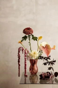 Holmegaard Calabas Vase H 21 cm - Mundblæst glas - Burgundy