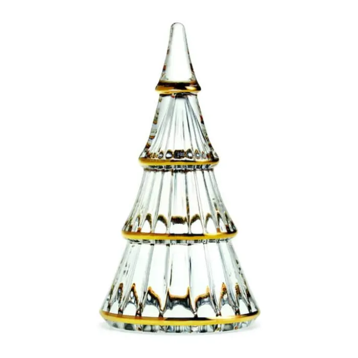 Holmegaard Fairytales Juletræ H 19 cm - Håndpresset glas - Klar/guld