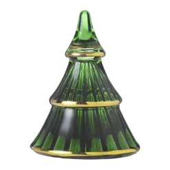 Holmegaard Fairytales Juletræ H 7,5 cm - Glas - Grøn/guld