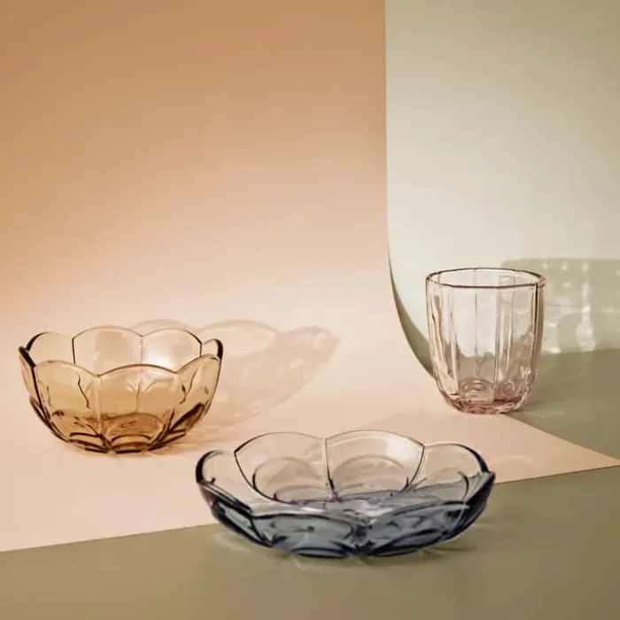 Holmegaard Lily Serveringsskål Ø 23 cm - Glas - Blue iris