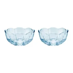 Holmegaard Lily Skål - 2 stk. Ø 13 cm - Glas - Blue iris