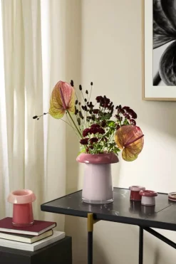 Holmegaard Soma Vase H 22,5 cm - Glas - Rosa/terracotta