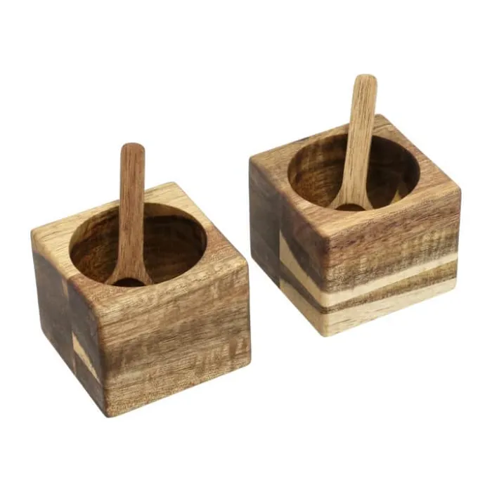 Holm Miniskålsæt - 2 stk. B 6 x L 6 cm - Akacietræ