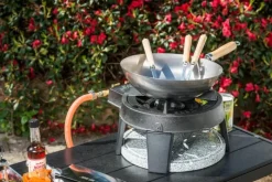 HOT WOK Original Gasblus 7 kW - Støbejern - Inkl. wokpande