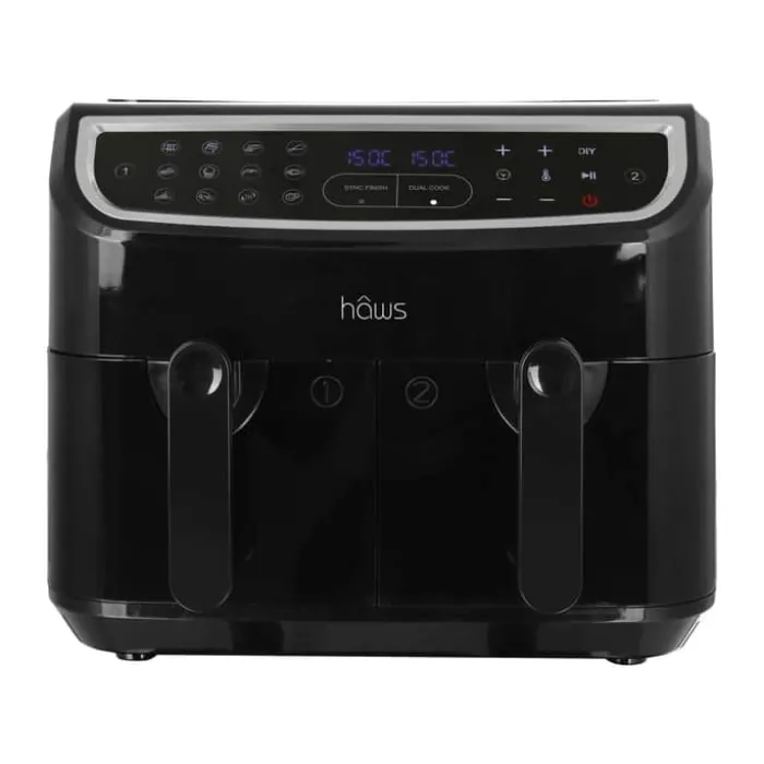 Hâws Dobbelt Airfryer 2 x 4,5 liter - 2400 watt - AIR Finish-funktion