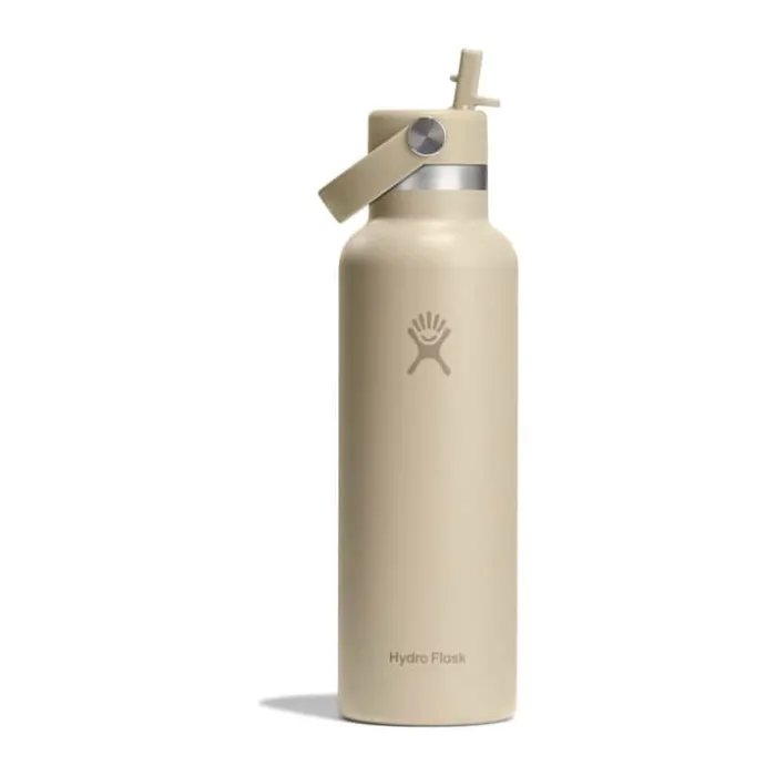 Hydro Flask Flex Straw Termodrikkedunk 621 ml - Rustfrit stål - Lys beige
