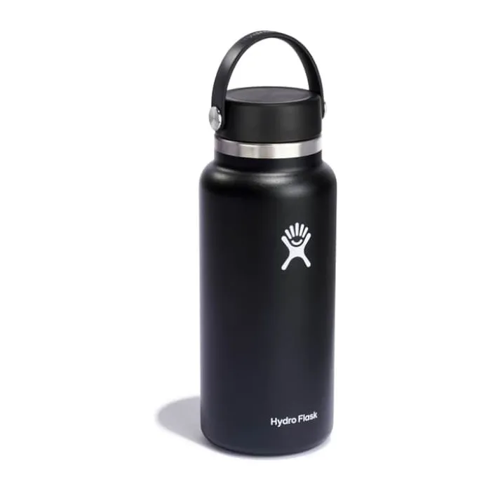 Hydro Flask Wide Mouth Flex Termodrikkedunk 946 ml - Rustfrit stål - Sort