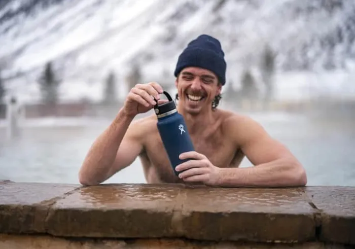 Hydro Flask Wide Mouth Flex Termodrikkedunk 946 ml- Rustfrit stål - Hvid