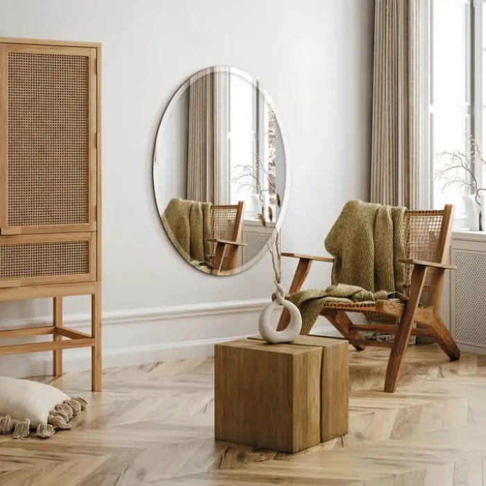 Incado Nova Spejl H 90 x B 60 cm - Spejlglas/MDF - Sølvfarvet