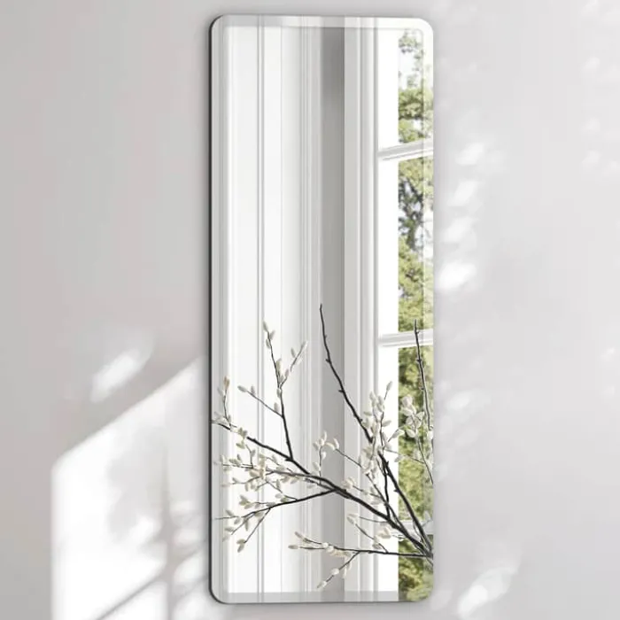 Incado Sleek Spejl H 130 x B 50 cm - Spejlglas/MDF - Sølvfarvet