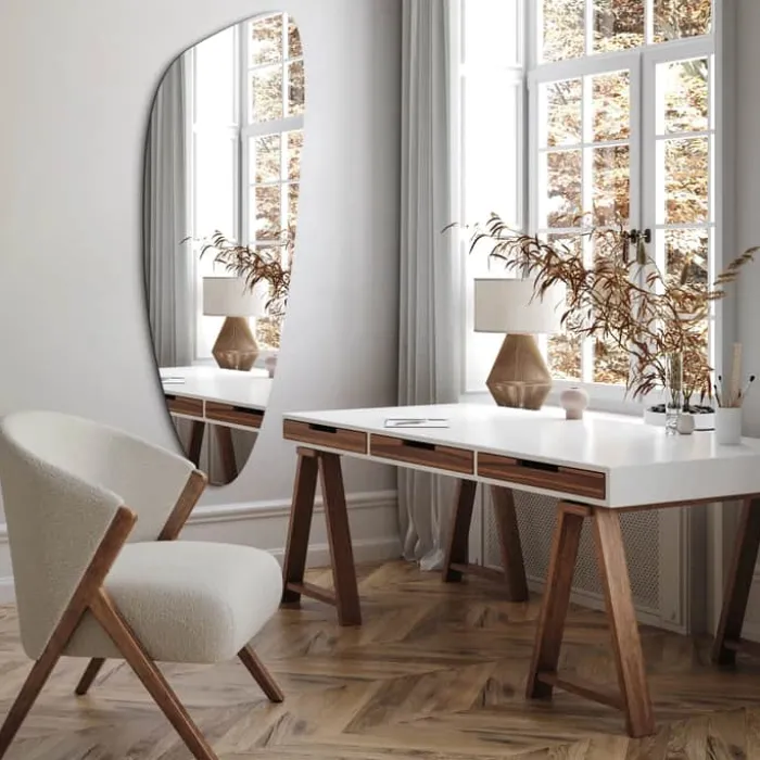 Incado Spejl H 155 x B 55 cm - Spejlglas - Sølvfarvet