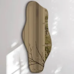 Incado Wave Spejl H 110 x B 55 cm - Spejlglas - Brun