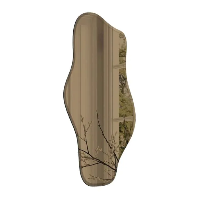 Incado Wave Spejl H 110 x B 55 cm - Spejlglas - Brun