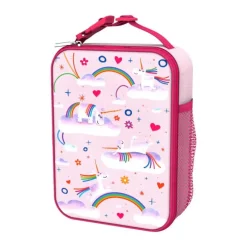 Ion8 Madkasse - Enhjørning H 9 x B 20 x L 27 cm - PES/Epe - Lyserød/rosa