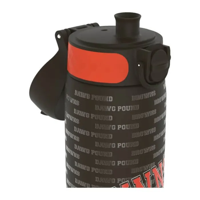 Ion8 NFL Drikkeflaske - Cleveland Browns 0,6 liter - Rustfrit stål/pp-plast - Sort
