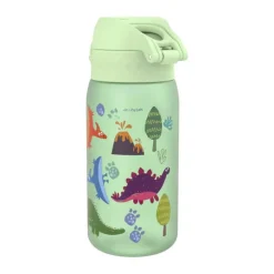 Ion8 Recyclon Drikkeflaske - Dinosaurs 0,35 liter - PP-plast/silikone - Grøn
