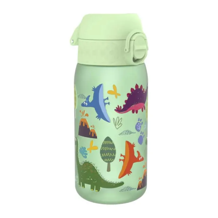 Ion8 Recyclon Drikkeflaske - Dinosaurs 0,35 liter - PP-plast/silikone - Grøn