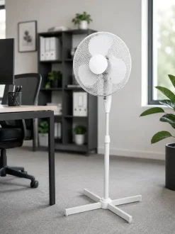 ITO Gulvventilator H 125 cm - Plastik/metal - Hvid