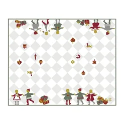 Jette Frölich Design Dansende Børn Bordskåner - 2 stk. B 36 x L 45 cm - Bomuld - Hvid
