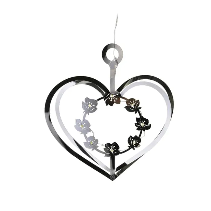 Jette Frölich Design LED Ophæng - Hjerte H 26,5 x B 27,5 cm - Metal/plastik - Sølvfarvet