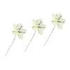 Jette Frölich Design Papirblomster - 3 stk. H 3 cm - Papir/metal - Hvid/guldfarvet