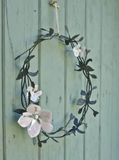 Jette Frölich Design Papirblomster - 3 stk. H 3 cm - Papir/metal - Hvid/guldfarvet