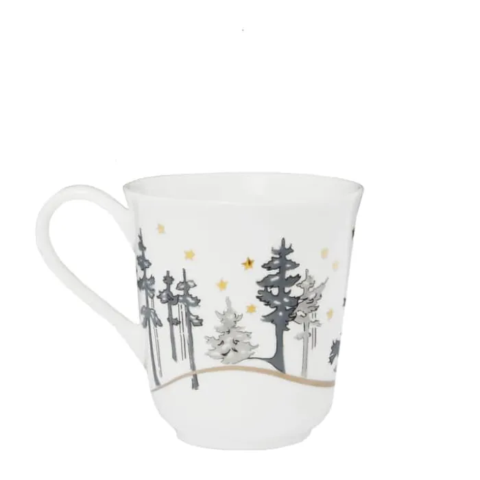 Jette Frölich Design Vinterstjerner Krus H 10 cm - Porcelæn - Hvid