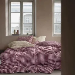 Juna Bæk&Bølge Sengetøj B 140 x L 220 cm -Økologisk bomuld - Blomme