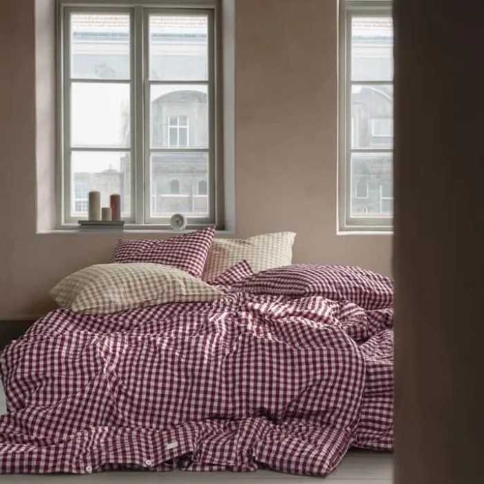 Juna Bæk&Bølge Sengetøj B 140 x L 220 cm -Økologisk bomuld - Blomme