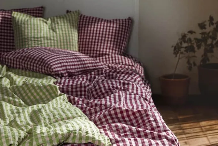 Juna Bæk&Bølge Sengetøj B 140 x L 220 cm -Økologisk bomuld - Blomme