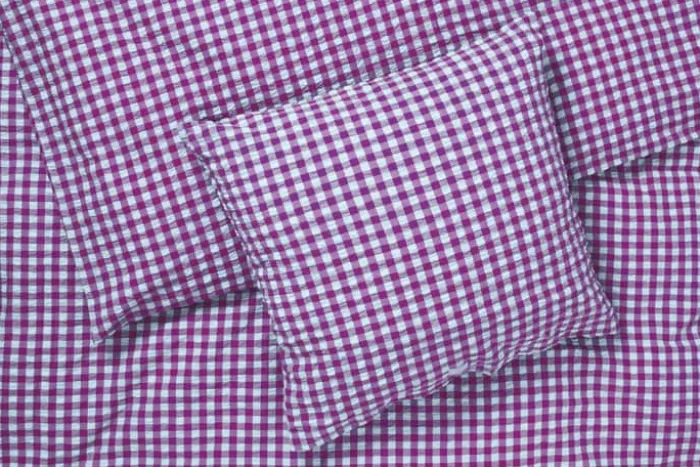 Juna Bæk&Bølge Sengetøj B 140 x L 200 cm - Økologisk bomuld - Fuchsia/mint