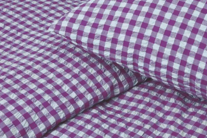 Juna Bæk&Bølge Sengetøj B 140 x L 200 cm - Økologisk bomuld - Fuchsia/mint