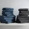 Juna Check Vaskeklud B 30 x L 30 cm - Økologisk bomuld - Grå