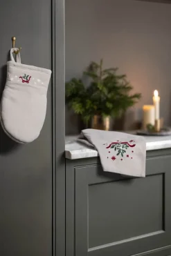 Juna Christmas Fable Viskestykke B 50 x L 70 cm - Bomuld/polyester - Sand