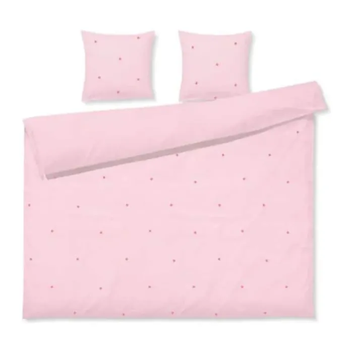 Juna Daisy Sengetøj B 200 x L 220 cm - Økologisk bomuld - Pink/rød