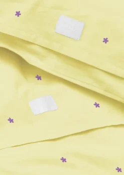 Juna Daisy Sengetøj B 220 x L 220 cm - Økologisk bomuld - Gul