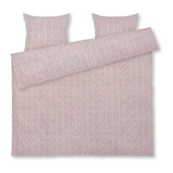 Juna Pleasantly Sengetøj B 200 x L 220 cm - Økologisk bomuldssatin - Lyserød/blå