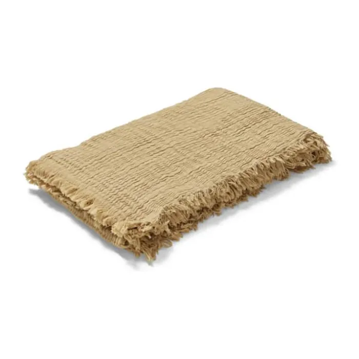 Juna Reloved Sengetæppe B 190 x L 240 cm - Økologisk bomuld - Sand